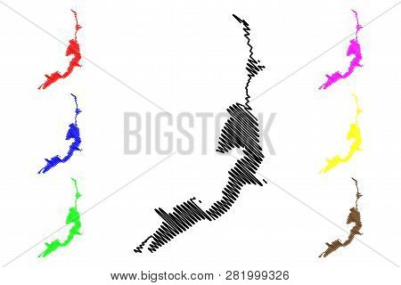 Aswan Governorate (governorates Of Egypt, Arab Republic Of Egypt) Map Vector Illustration, Scribble 