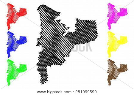 Dakahlia Governorate (governorates Of Egypt, Arab Republic Of Egypt) Map Vector Illustration, Scribb