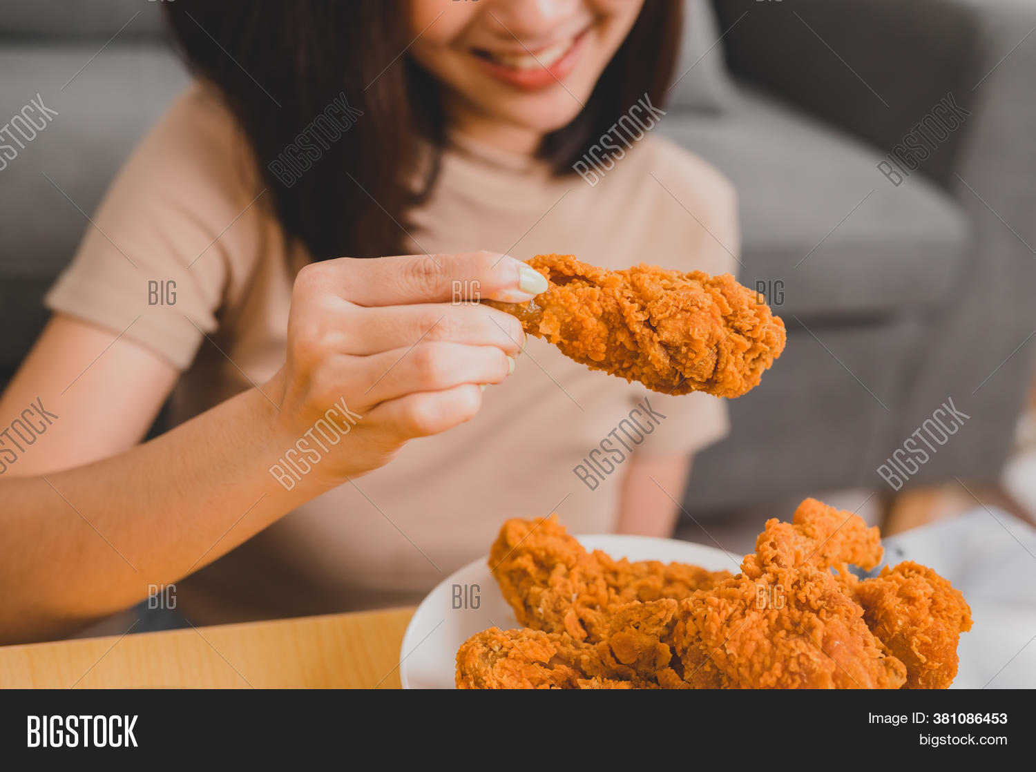 Eating Fried Chicken Image & Photo (Free Trial) Bigstock