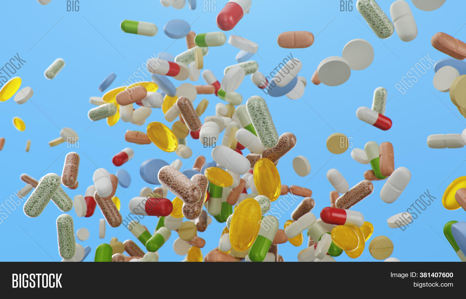 Flying, Falling Pills Image & Photo (Free Trial) Bigstock