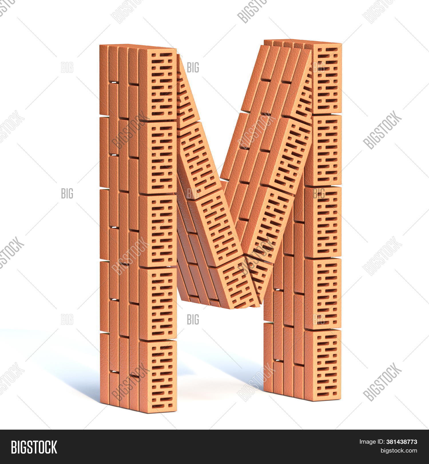 Brick Wall Font Letter Image & Photo (Free Trial) | Bigstock