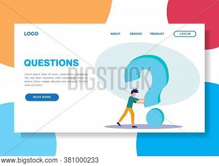 Vector Illustration, An Illustration Of The Concept Of Frequently Asked Questions Around Exclamation