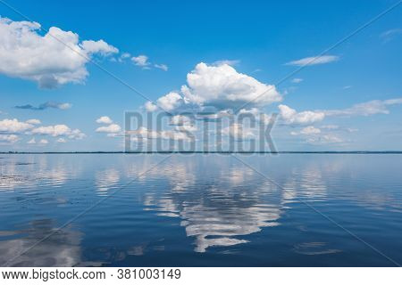 View Of The Lake At Windless Weather Time