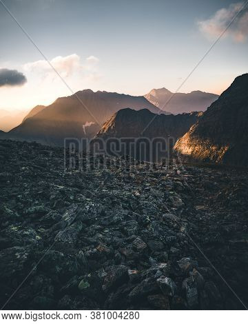 Morning Scenery In Austrian Alps - Klafferkessel Schladminger Tauern