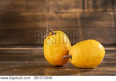 Delicious Tropical Fruit - Spondias Purpurea. Text Space