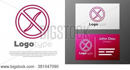 Logotype Line Anti Worms Parasite Icon Isolated On White Background. Logo Design Template Element. V