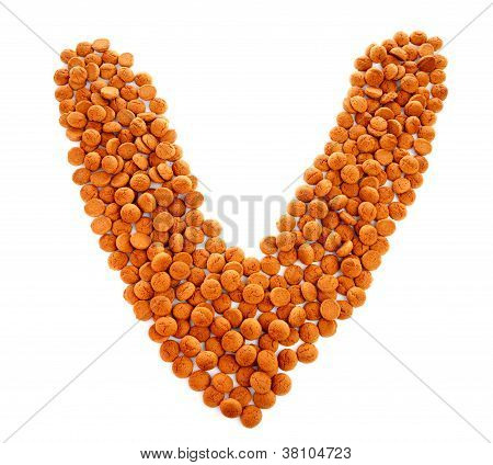 Ginger Nuts, biscotti allo zenzero, In forma di lettera V