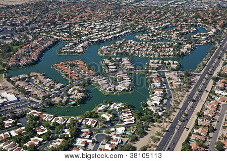 Scottsdale Lago frente casas