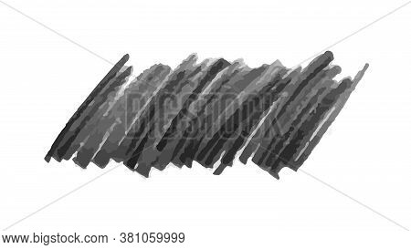 Scribble With A Black Marker. Doodle Style Scribble. Black Hand Drawn Design Elements On White Backg