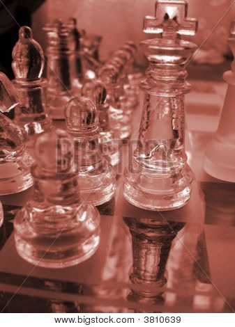 Juego de juego de ajedrez de cristal