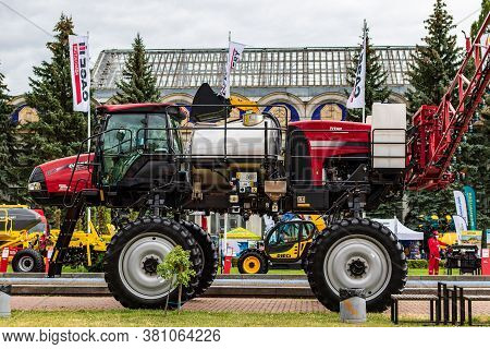 Kyiv, Ukraine - August 12, 2020: Exhibits International Agro-industrial Exhibition 