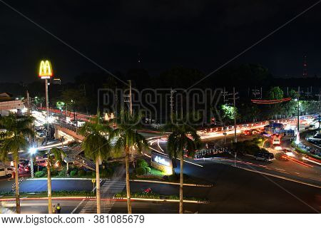 Quezon City, Ph - Dec 22 - Overview Of Quezon City At Night On December 22, 2018 In Quezon City, Phi