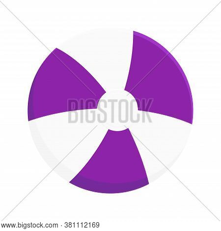 Inflatable Beach Ball Flat Style Design Vector Illustration Icon Sign Isolated On White Background. 