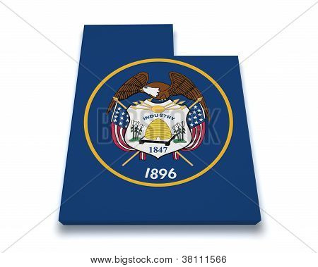 Utah Map 3D Shape