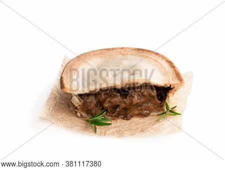 Pukka  Pie Pasty Isolated On White Background