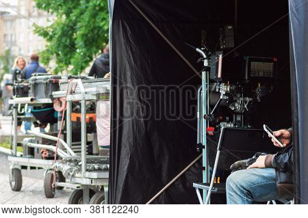 Backstage Movie Director Film Playback Crew Video Production Industry