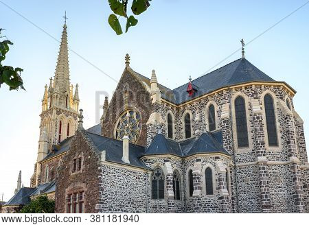 Church Of Little City In Brittany France