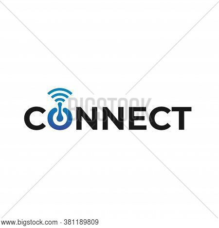 Connect Logo Design Template Elements O Signal Icon Type