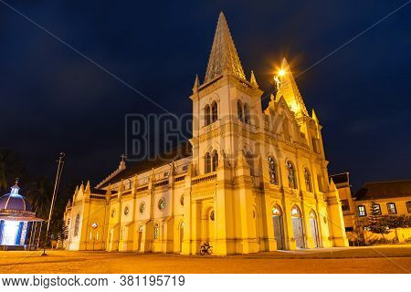 Santa Cruz Basilica Or Roman Catholic Diocese Of Cochin Church Located In Fort Kochi In Cochin, Indi