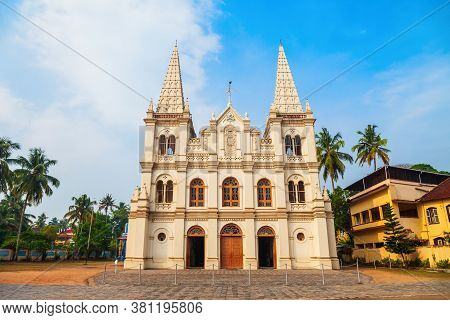 Santa Cruz Basilica Or Roman Catholic Diocese Of Cochin Church Located In Fort Kochi In Cochin, Indi