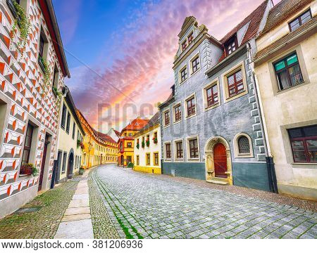 Autumn View Of Of Torgau Town On The Banks Of The Elbe. Picturesque View Of Torgau Town. Location: T