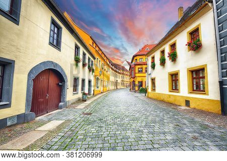 Autumn View Of Of Torgau Town On The Banks Of The Elbe. Picturesque View Of Torgau Town. Location: T