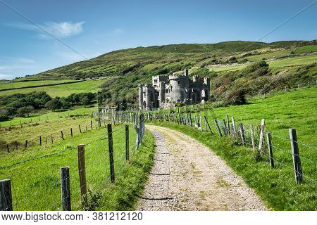 Clifden, Ireland- Jul 20, 2020: The Ruins Of  Clifden Castle In County Galway, Ireland