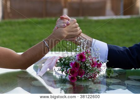 Matrimonio divertente Armrestling