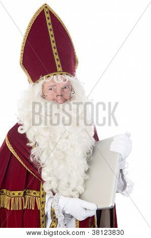 Sinterklaas za pomocą laptopa