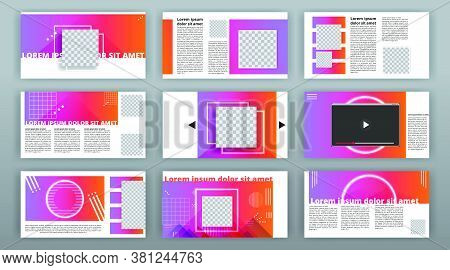 Trendy Website Templates, Minimal Presentation Design. Multipurpose Template For Presentation Slide,
