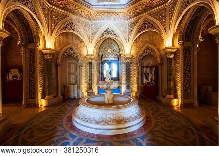 Sintra, Portugal - June 27, 2014: Monserrate Palace Or Palacio De Monserrate Is Located In Sintra To