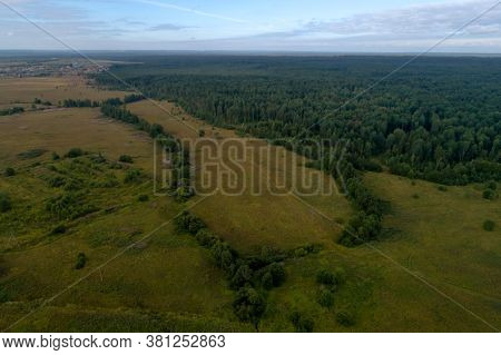Aerial Top View Forest Tree, Rainforest Ecosystem And Healthy Environment Concept And Background, Te