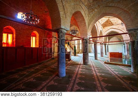 Antalya, Turkey - September 14, 2014: Alaaddin Mosque Interior In Antalya Old Town Or Kaleici In Tur