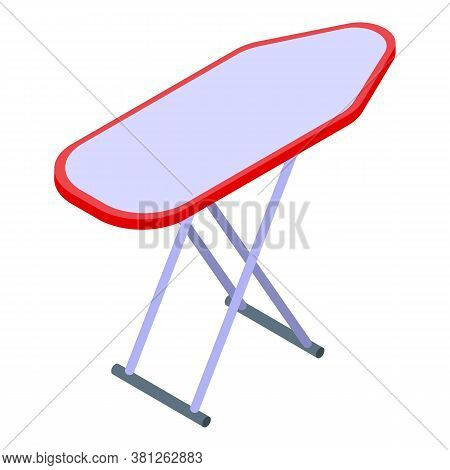 Ironing Board Icon. Isometric Of Ironing Board Vector Icon For Web Design Isolated On White Backgrou