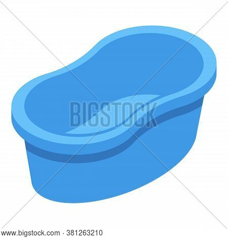 Kid Bath Tube Icon. Isometric Of Kid Bath Tube Vector Icon For Web Design Isolated On White Backgrou