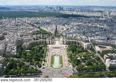 Palais De Chaillot, Paris, France, Captured From The Eiffel Tower
