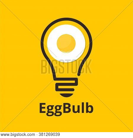 Inspiration Egg Bulb Logo Design Template Vector Illustration