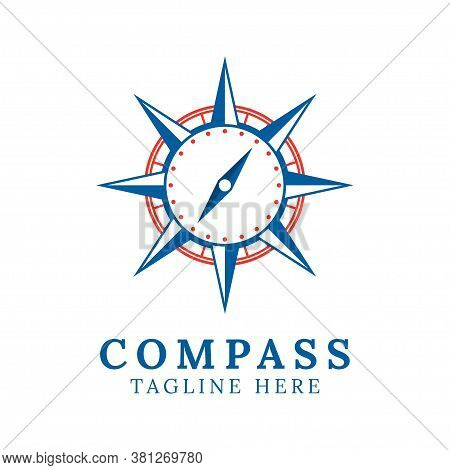 Illustration Compass Logo Design Template Vector Illustration