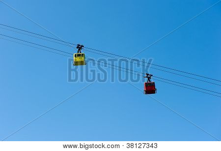 Seilbahn in den Alpen