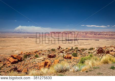 A View Of The Southern Edge Of The Butte Of The Vermilion Cliffs National Monument In Northern Arizo