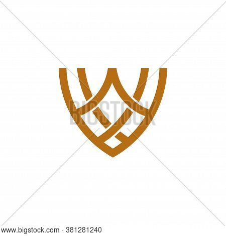 Creative Flying Shield Vector Logo Symbol. Luxury Abstract Letter V Premium Victory Logotype.