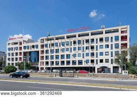 Belgrade, Serbia - July 21, 2020: Telekom Srbija Mts - Telecom Serbia. Serbian Telecommunications Co