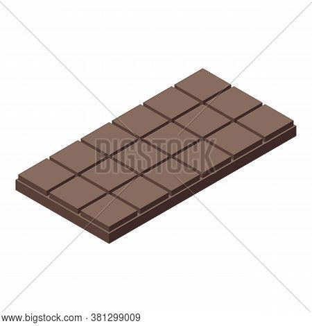 Gluttony Chocolate Bar Icon. Isometric Of Gluttony Chocolate Bar Vector Icon For Web Design Isolated
