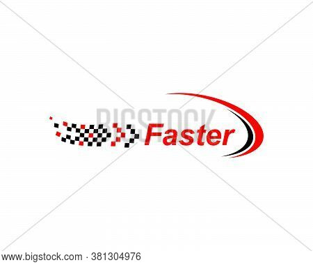 Faster Logo Icon Of Automotive Racing Concept Design
