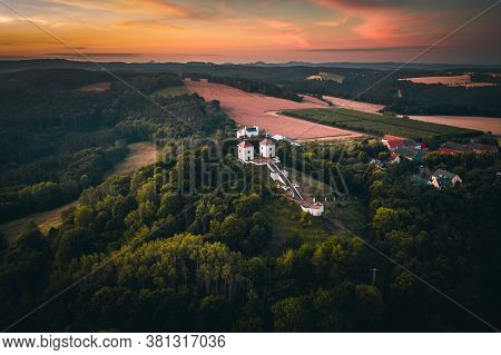 Calvary Is 398 M Above Sea Level A High Hill And A Place Of Pilgrimage In The District Of Litomerice
