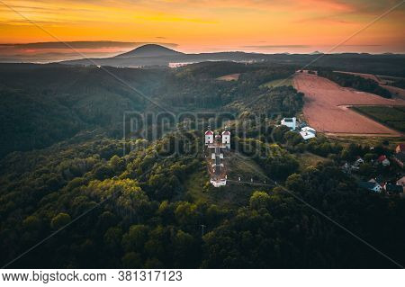 Calvary Is 398 M Above Sea Level A High Hill And A Place Of Pilgrimage In The District Of Litomerice