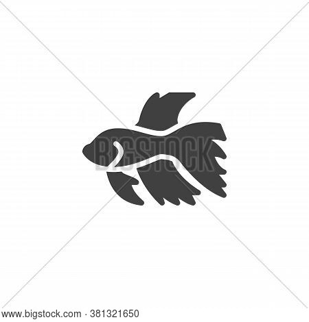 Siamese Fighting Fish Vector Icon. Filled Flat Sign For Mobile Concept And Web Design. Tropical Fish