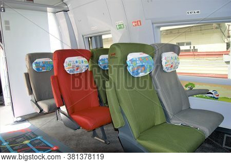 Children's Seats In The Car Of The Modern High-speed Train 