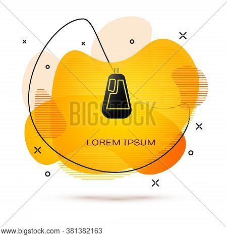 Black Plastic Bottle For Liquid Laundry Detergent, Bleach, Dishwashing Liquid Icon Isolated On White
