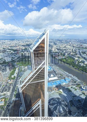 Moscow, Russia – July 23, 2020: Aerial View Of Center Of Moscow From Observation Deck  Federation To